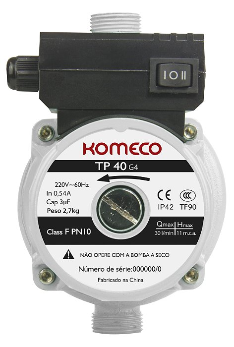 KOMECO MINI BOMBA DE AGUA TP40 BRONZE 220V