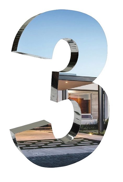 NUMERO LUXO Nº 3 20CM