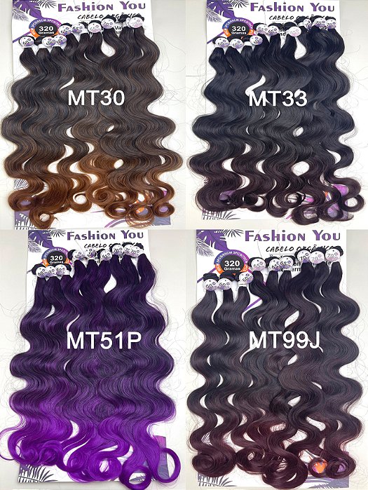 Cabelo Orgânico Ondulado Kallyne 70cm 9 Telas 320g Fashion You