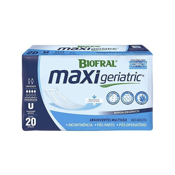 Absorvente Multiuso Maxi Geriatric 20un Biofral