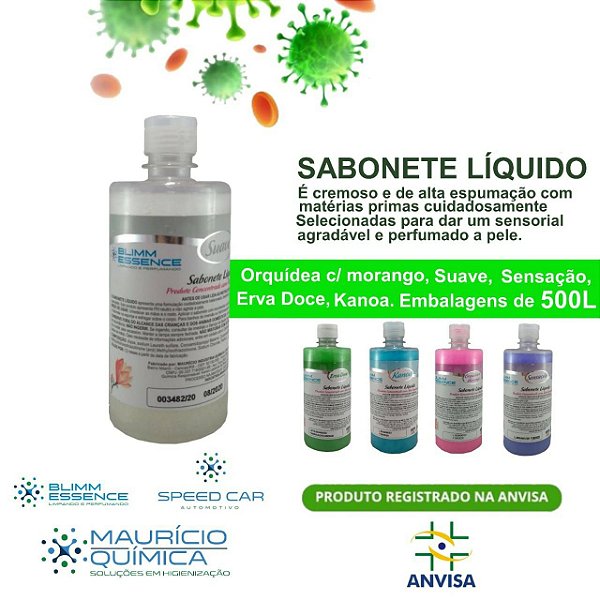 Sabonete Líquido Suave - 500ml Blimm Essence