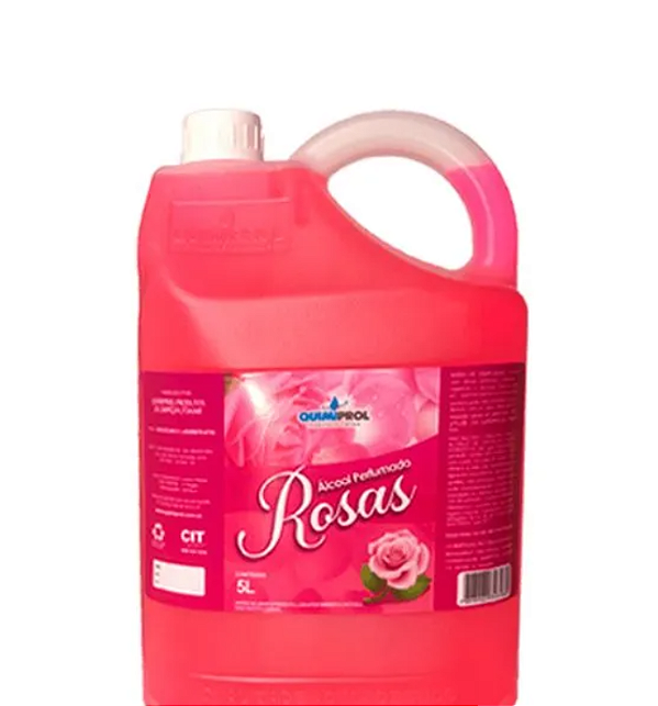 Álcool Perfumado Rosas 5L Quimiprol