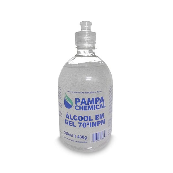 Álcool em Gel 500ml Pampa Chemical  Válvula Push-Pull