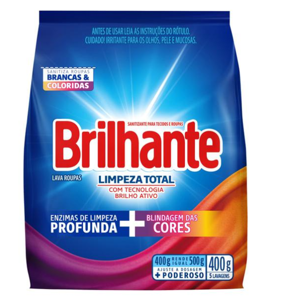 Sabão em pó 400g Brilhante