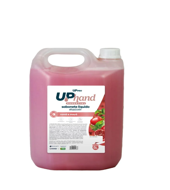 Sabonete Liquido Glicerinado 5 Litros Vermelho Roma e Maça Up Hand Up Pro