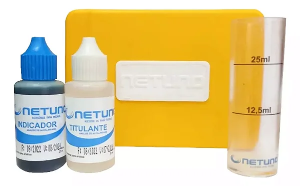 Estojo Kit para Avaliar a Alcalinidade da Água da Piscina