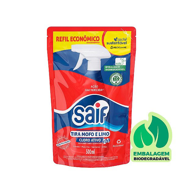 Tira Mofo e Limo Sachê 500ml Saif