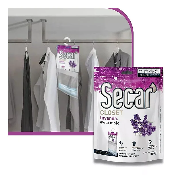 Desumidificador Closet Lavanda 250g Secar