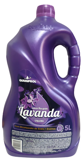 Lava Roupas Lavanda Com Bicarbonato De Sódio E Enzimas Linha Aromaterapia 5L Quimiprol