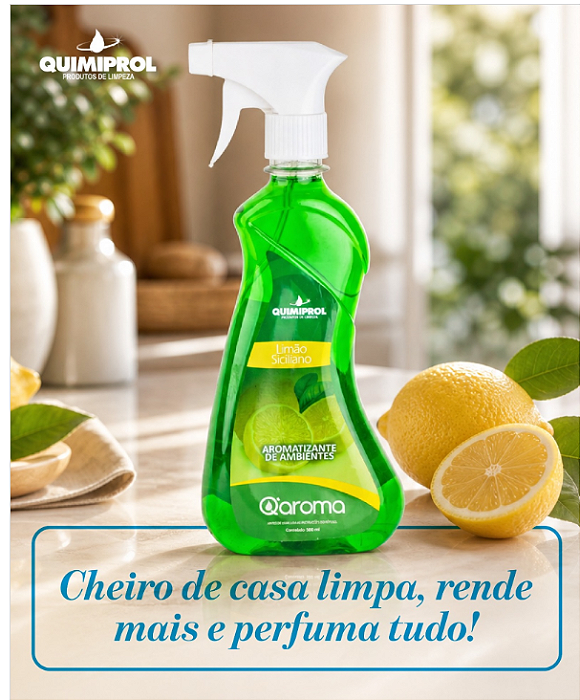 Aromatizante de Ambientes Limão Siciliano 500ml Quimiprol