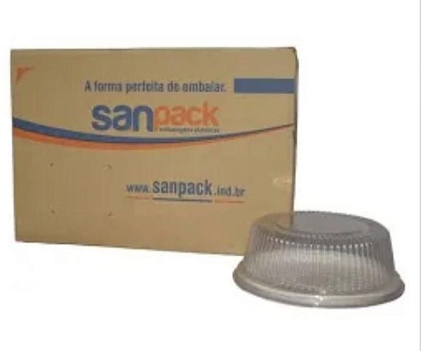 Embalagem Plástica para Torta Média S32 Sanpack 100 unidades