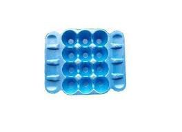 BANDEJA ISOPOR PARA 12 OVOS AZUL ULTRA 100 UNID