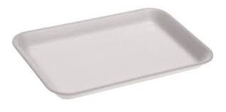 BANDEJA ISOPOR B2 RASA BRANCA ULTRA 100 UNIDADES (B15)