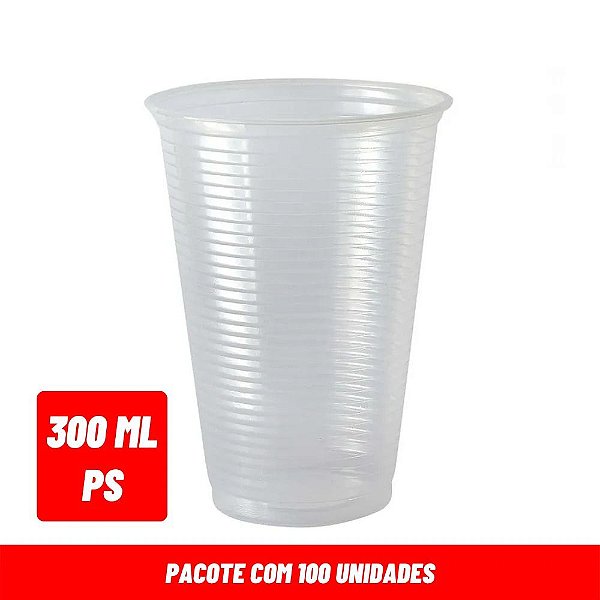 COPO PS TERMOPOT TRANSP. 300 ML 100 UND