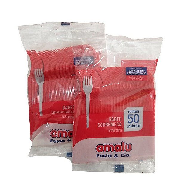GARFO EXTRA FORTE VERMELHO SÓLIDO AMALU 50 UND