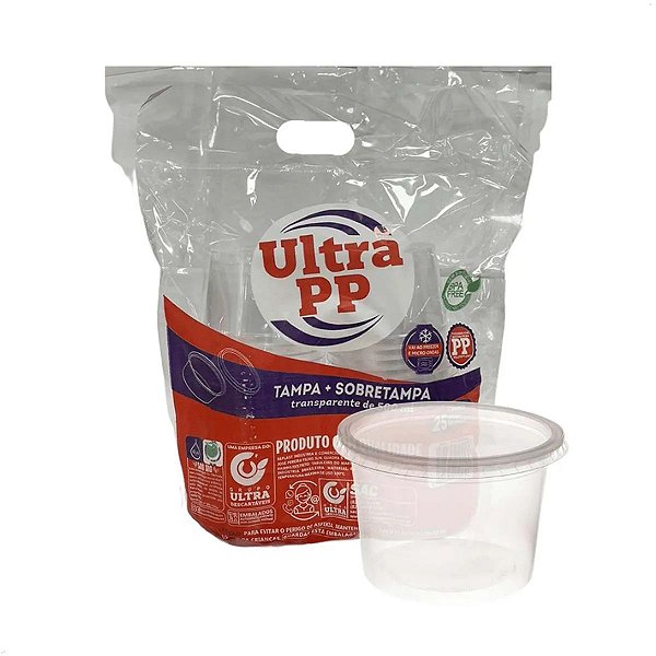 KIT POTE PP 500ML REDONDO 25 UND ULTRA