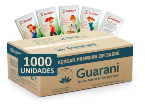 AÇUCAR SACHET PREMIUM 5G GUARANI 1000 UNID