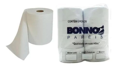 TOALHA BOBINA ANALU PAPER BRANCA 6X200 M