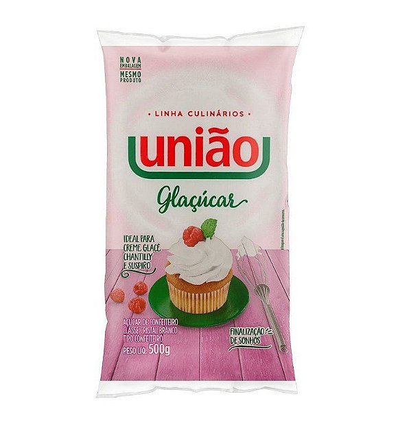 AÇÚCAR CONFEITEIRO GLAÇUCAR UNIÃO 500 GR
