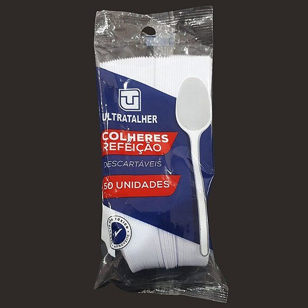 COLHER REFEIÇÃO BRANCA ULTRA  CX20X50 UND