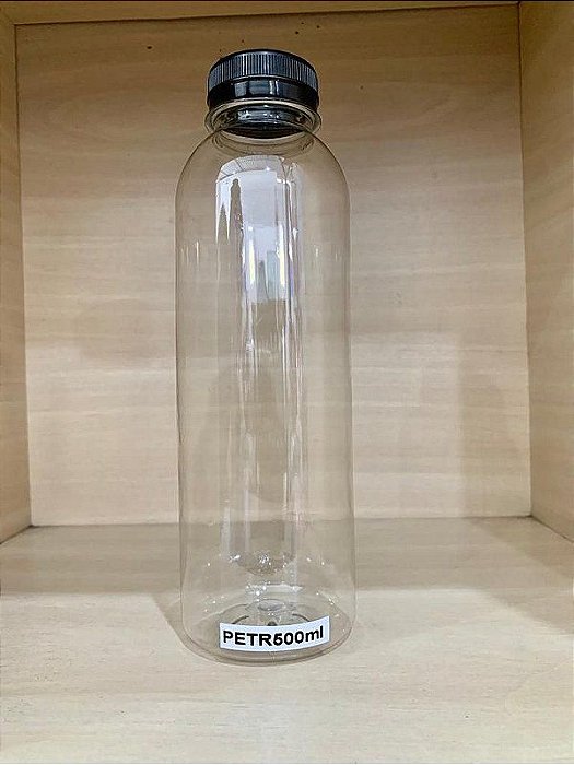 GARRAFA PET CRISTAL CILINDRICA 500ML COM 100 UND