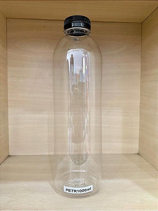 GARRAFA PET CRISTAL CILINDRICA 1000ML COM 50 UND