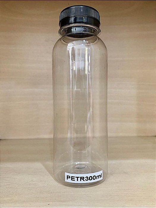 GARRAFA PET CRISTAL CILINDRICA 300ML COM 100 UND