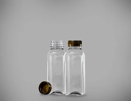 GARRAFA PET CRISTAL QUADRADA 300ML COM 100 UND