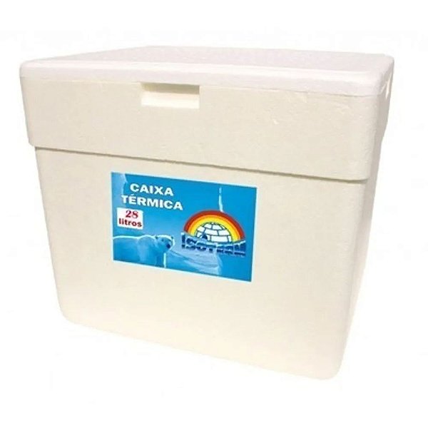 CAIXA TÉRMICA ALIMENTOS ISOPOR 13KG/25LT