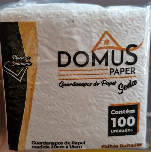 GUARDANAPO 30X28 CREPADO C/100 DOMUS