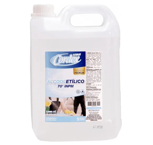 ÁLCOOL GEL CORDEX 5 LITROS
