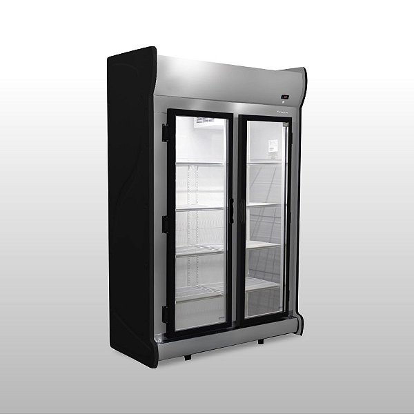 EXPOSITOR VERTICAL REFRIGERADO DE BEBIDAS 2 PORTAS FROST FREE 1000 LITROS