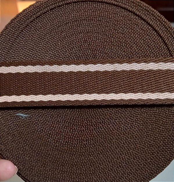 Alça Chic 3 cm Marrom e Rosa