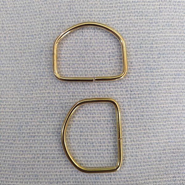 Meia Argola 25mm Fina Dourado (5 unidades)