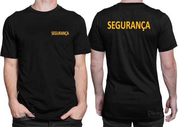 Camiseta Segurança com escrita Amarela