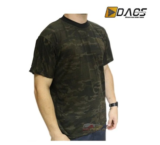 Camiseta Camuflada Manga Curta Multicam Black DACS
