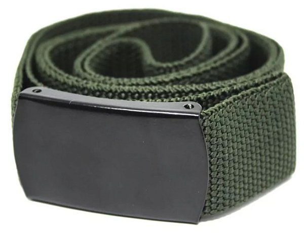 Cinto Nylon Fivela Metal Verde Oliva