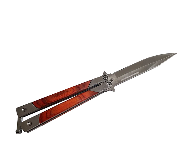 Canivete Butterfly Madeira Modelo Italiano