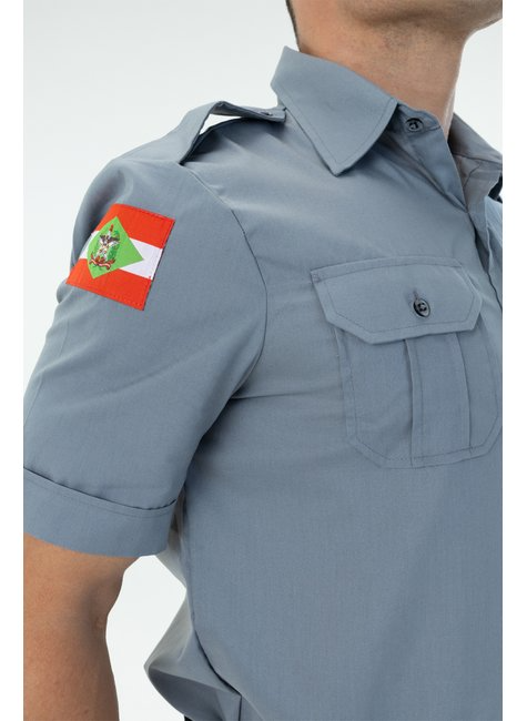 Camisa Social MC Juvenil Cinza - Colégio Militar CINZA BRITA