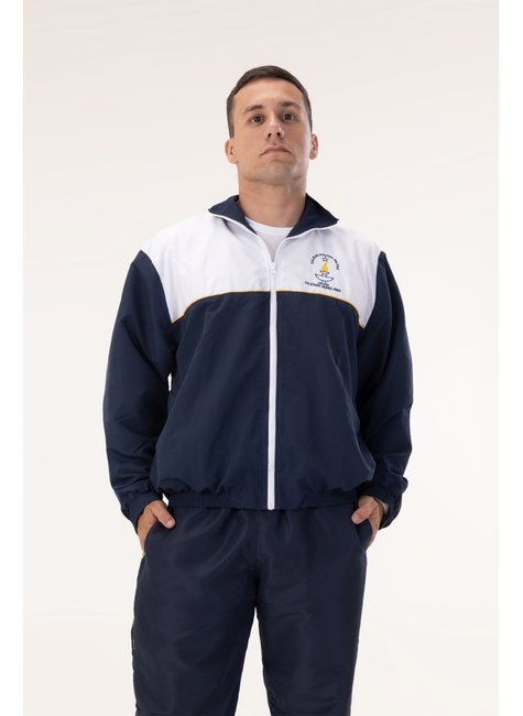 Jaqueta Agasalho Adulto Msrinho/Branco - Colégio Militar Azul Marinho Noite