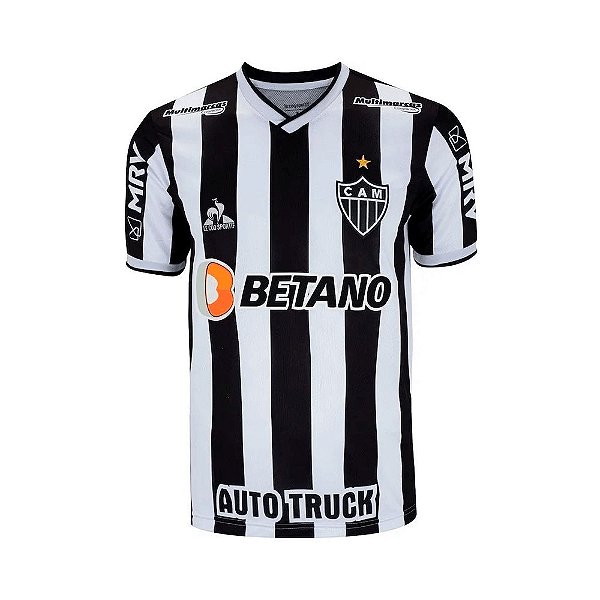 Camisa Masculina Oficial Atlético-MG - Jogo 1 (Listrada) - Le Coq