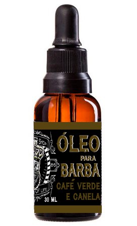 ÓLEO P/ BARBA CAFÉ VERDE E CANELA 30 ML