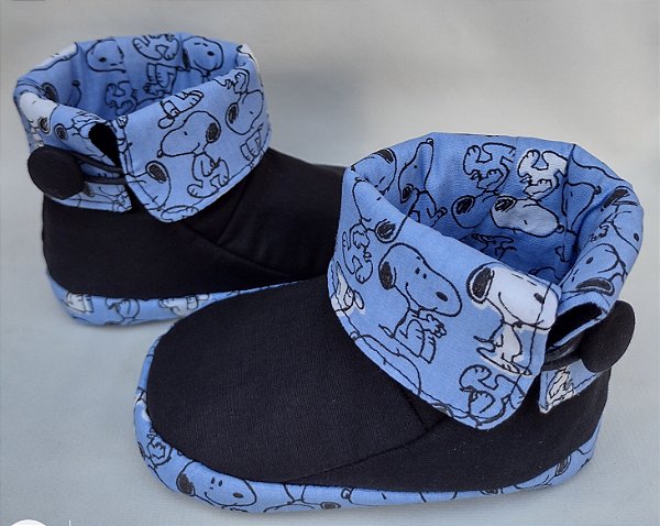 Botinha em Tecido Cano Alto