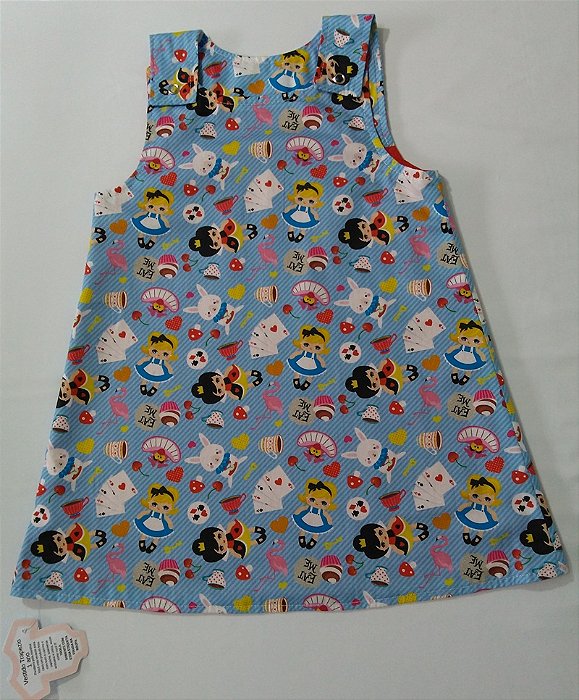 Vestido Trapézio - Dupla Face - RN a 12 Anos