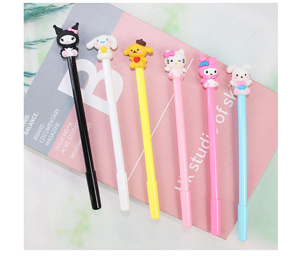 Caneta Gel Turminha Sanrio ponta 0.5 kuromi kawaii
