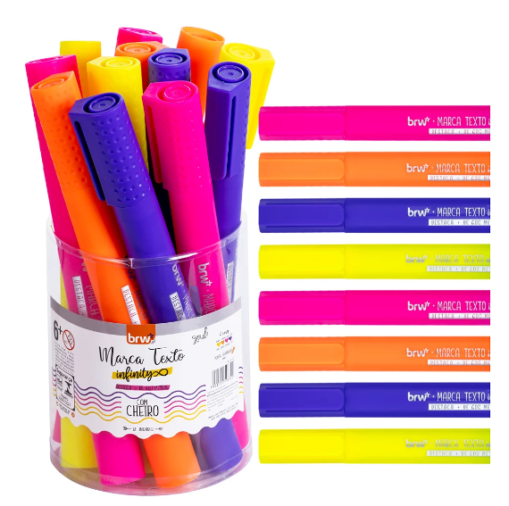 Marca Texto Gigante Neon com Cheiro de Fruta BRW