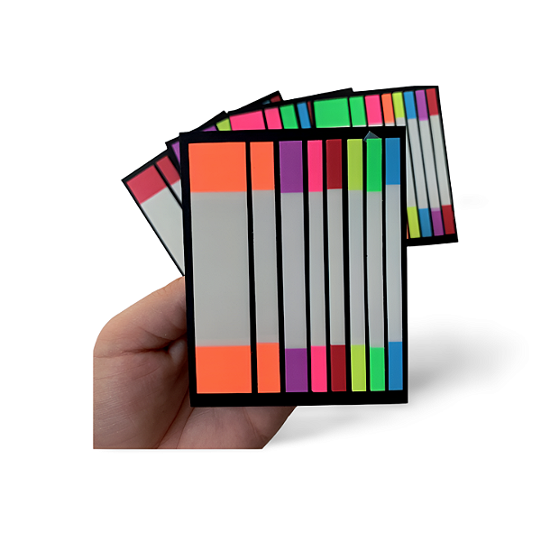 Bloco Adesivo Marca Pagina Transparente Colorido 20 Fls 8 Blocos - Interponte