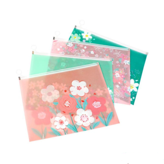 Pasta Horizontal Envelope Flores com Zip - A4 - INTERPONTE