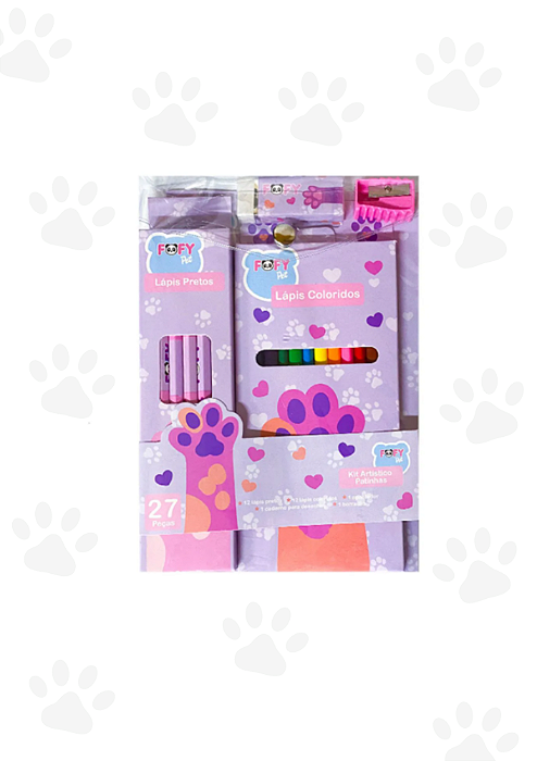 Kit Artístico Patinhas 27 Peças FOFY