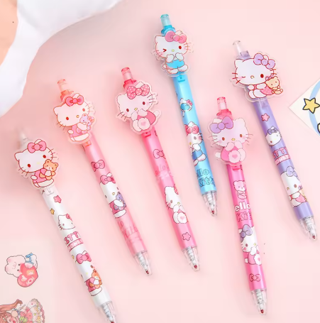 Caneta Gel Fofa 0.5mm Hello Kitty -Azul